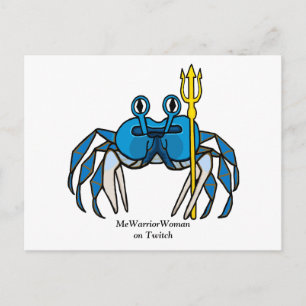 Blue Warrior Crab, MeWarriorWoman på Twitch Vykort