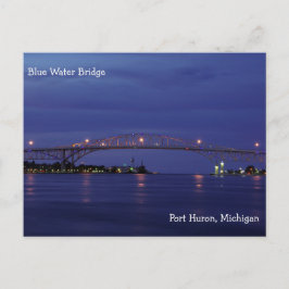 Blue Water Bridge vykort vid skymning