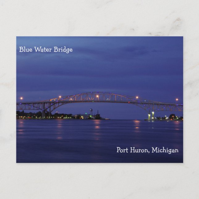 Blue Water Bridge vykort vid skymning (Framsida)