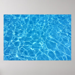 Blue Water Texture Poster