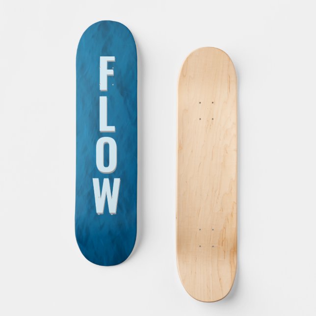Blue Water Texture Skateboard – Ocean Glide  (Framsida)
