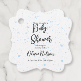Blue Watercolor Baby Shower, Oh Boy Baby Shower Gåvor Etiketter