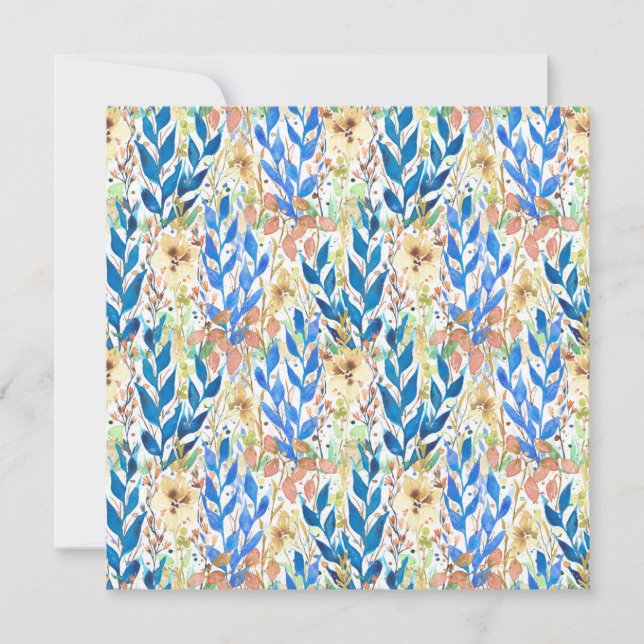 Blue Watercolor Blossom Garden (Framsida)