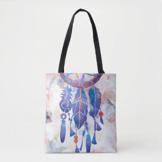 Blue Watercolor Dreamcatcher Modern Boho Tygkasse