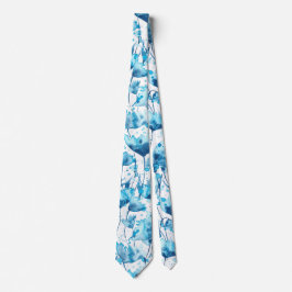 Blue watercolor flowers slips