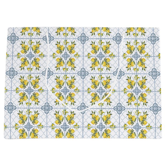 Blue Watercolor French Country Lemon (Framsidan)