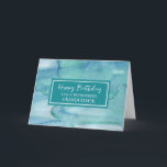 Blue Watercolor Grandfather Birthday Kort<br><div class="desc">Födelsedagskort för farfar med lugnande blå vattenfärg mönster och tankfull vers.</div>