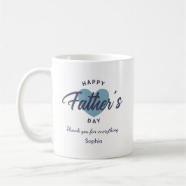 Blue Watercolor Happy Father’s Day Personalized  Kaffemugg