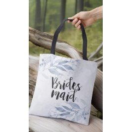 Blue Watercolor Löv Elegant bröllop Bridesmaid Tygkasse