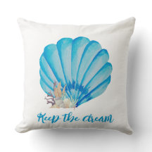 Blue Watercolor Seashell, inspirationsoffert