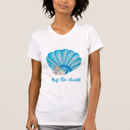 Blue Watercolor Seashell, inspirationsoffert Pots T Shirt
