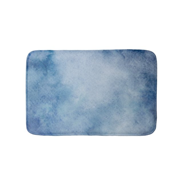 Blue Watercolor Struktur Badrumsmatta (Framsidan)