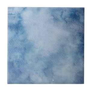 Blue Watercolor Struktur Kakelplatta