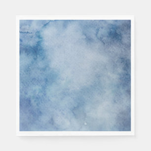 Blue Watercolor Struktur Pappersservett
