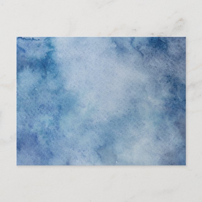 Blue Watercolor Struktur Vykort (Framsida)