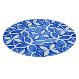 Blue Watercolor Tuscan Italy Tile