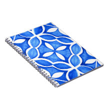 Blue Watercolor Tuscan Italy Tile