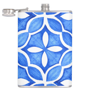 Blue Watercolor Tuscan Italy Tile Fickplunta