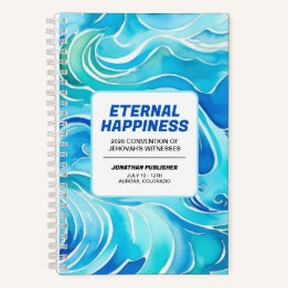 Blue Watercolor Waves Eternal Happiness Convention