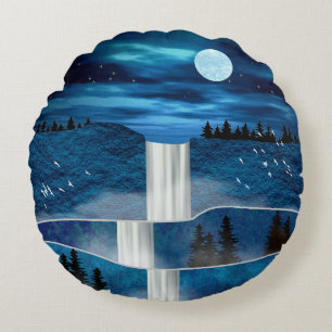 Blue Waterfall Dekorativ kudde