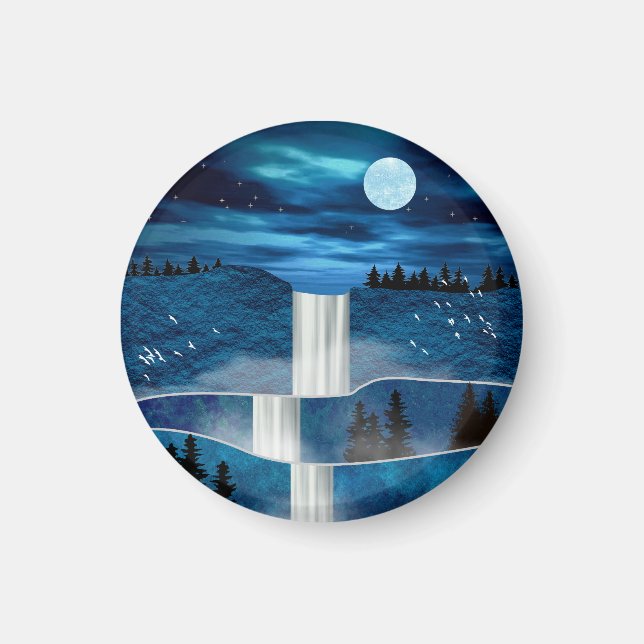 Blue Waterfall Magnet (Framsidan)