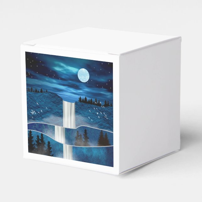 Blue Waterfall Presentaskar (Framsidan Sidan)