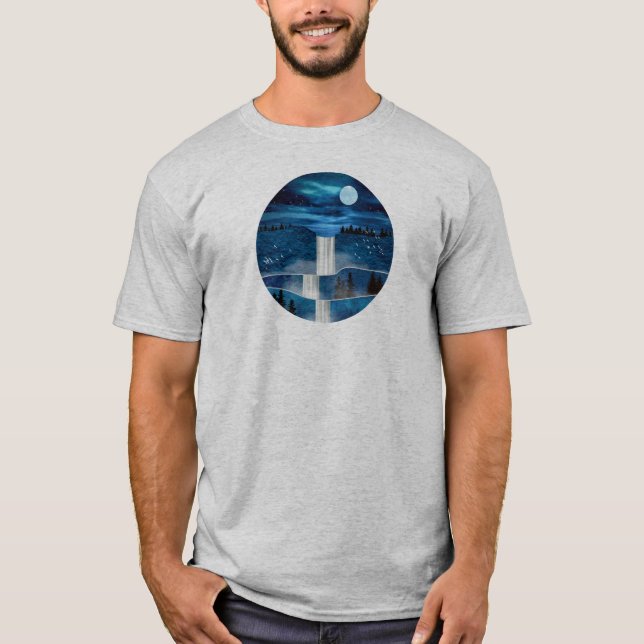 Blue Waterfall T Shirt (Framsida)