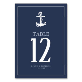 Blue Wave Anchor Bröllop Wht/Navy ID836 Bordsnummer
