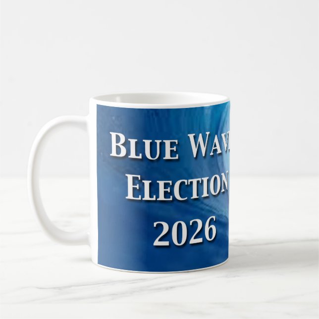 Blue Wave Election 2026 Kaffemugg (Vänster)