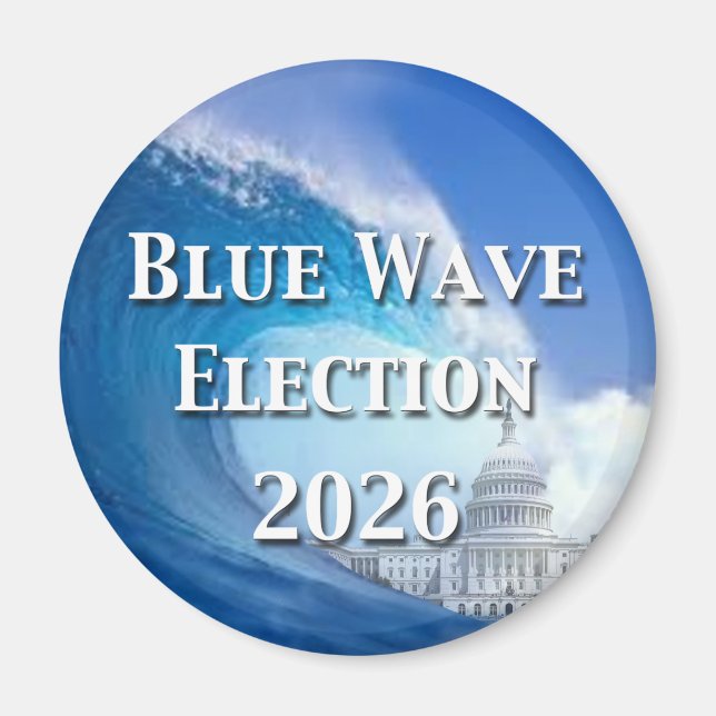 Blue Wave Election 2026 Magnet (Framsidan)