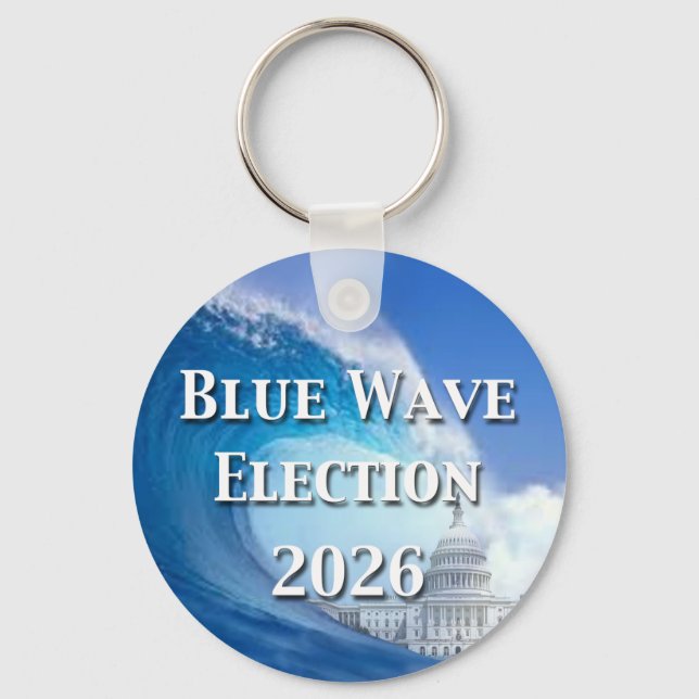 Blue Wave Election 2026 Nyckelring (Framsida)