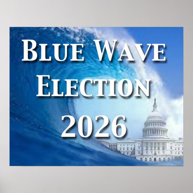 Blue Wave Election 2026 Poster (Framsidan)
