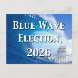 Blue Wave Election 2026 Vykort