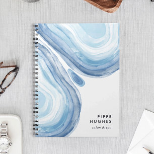 Blue Wave Geode Anteckningsbok