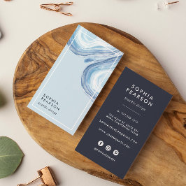 Blue Wave Geode | Lodrät Social Media Visitkort
