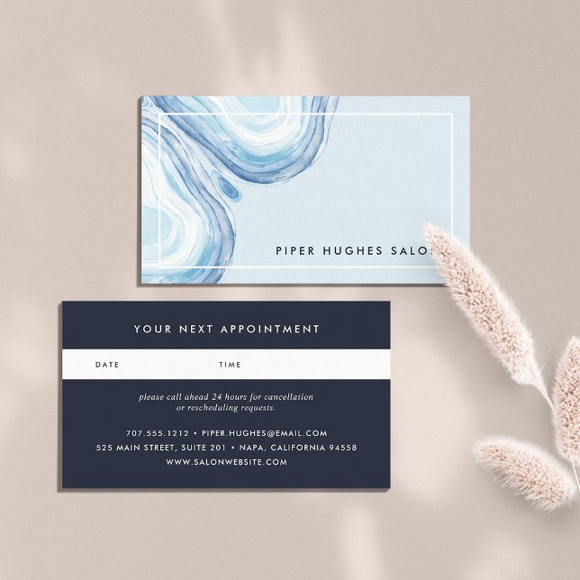 Blue Wave Geode | Uppsägningskort Tidsbeställning Kort (Skapare uppladdad)