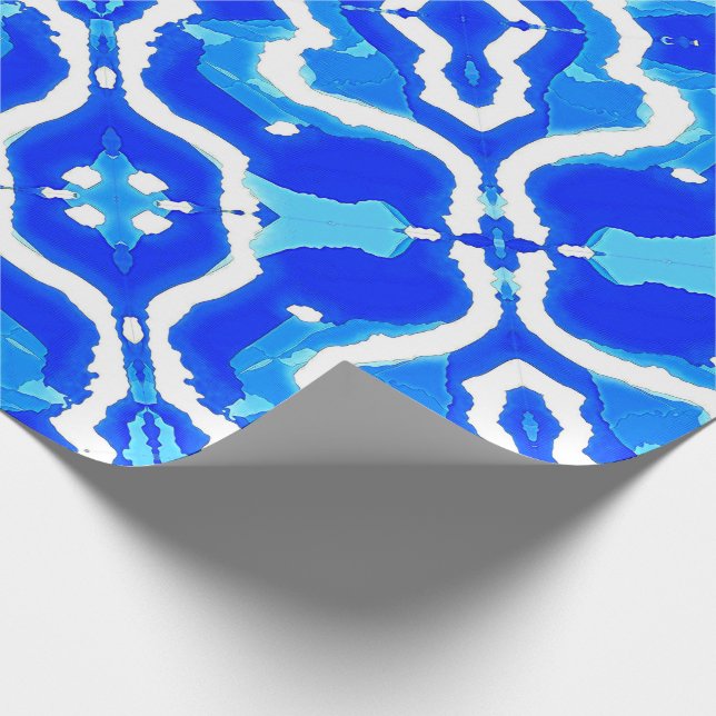 Blue wave minted art presentpapper (Hörn)
