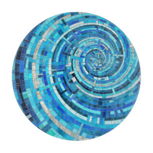 Blue Wave Spiral Mosaic