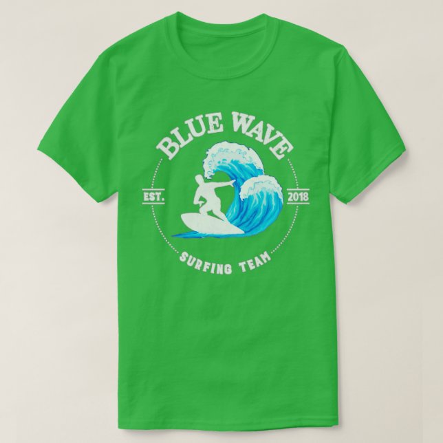Blue Wave Surfing Team T Shirt (Design framsida)