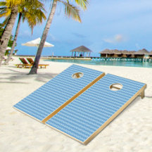 Blue Waves Pattern Corn hole Set