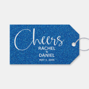 Blue Wedding Favor Presentetikett