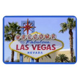 Blue Welcome Sign Nevada Las Vegas Magnet