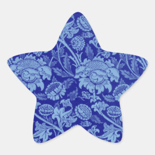 Blue Wey av William Morris Stjärnformat Klistermärke