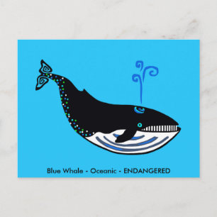 Blue WHALE - Conservation - Ecology - Natature Vykort