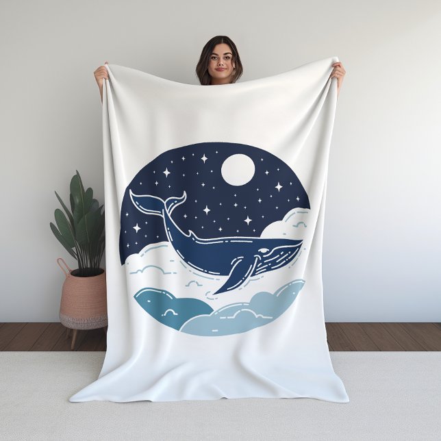 Blue Whale Dream Fleecefilt (Skapare uppladdad)
