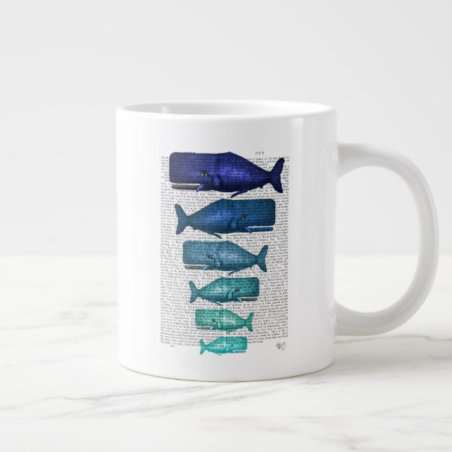 Blue Whale Family Jumbo Mugg (Höger)