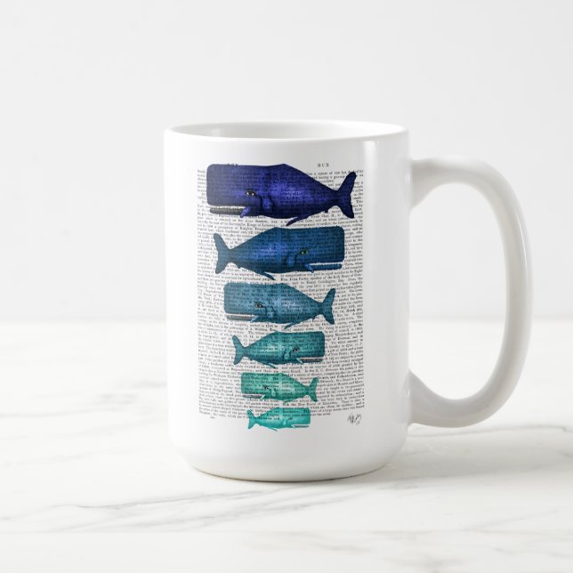 Blue Whale Family Kaffemugg (Höger)