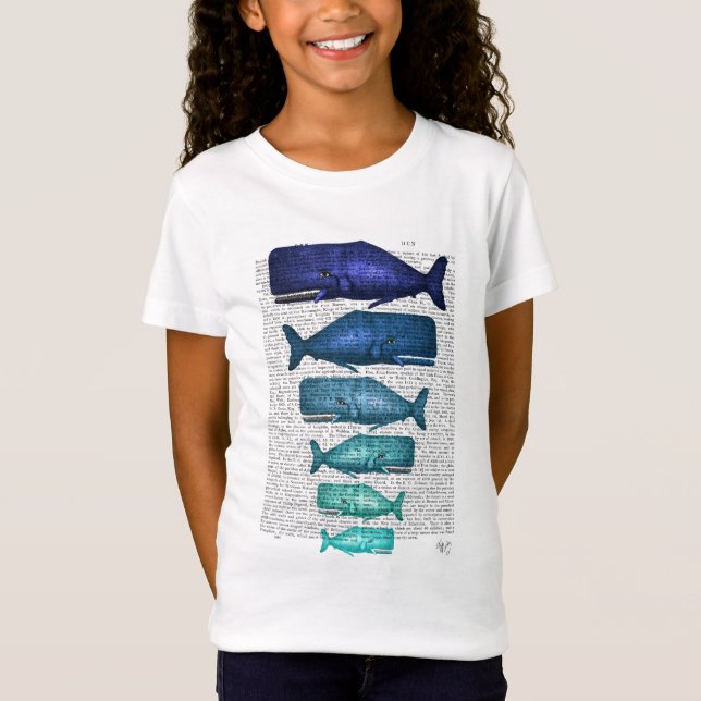 Blue Whale Family T Shirt (Framsida)