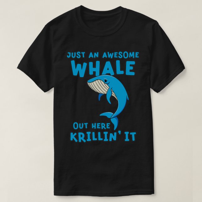 Blue Whale Funny Pun Graphic T Shirt (Design framsida)