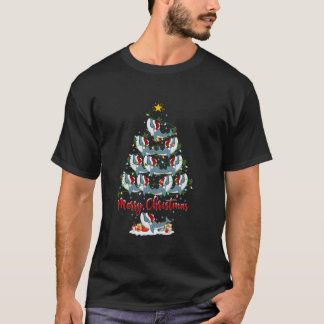 Blue Whale Julafton Lighting Santa Blue Whale Chri T Shirt